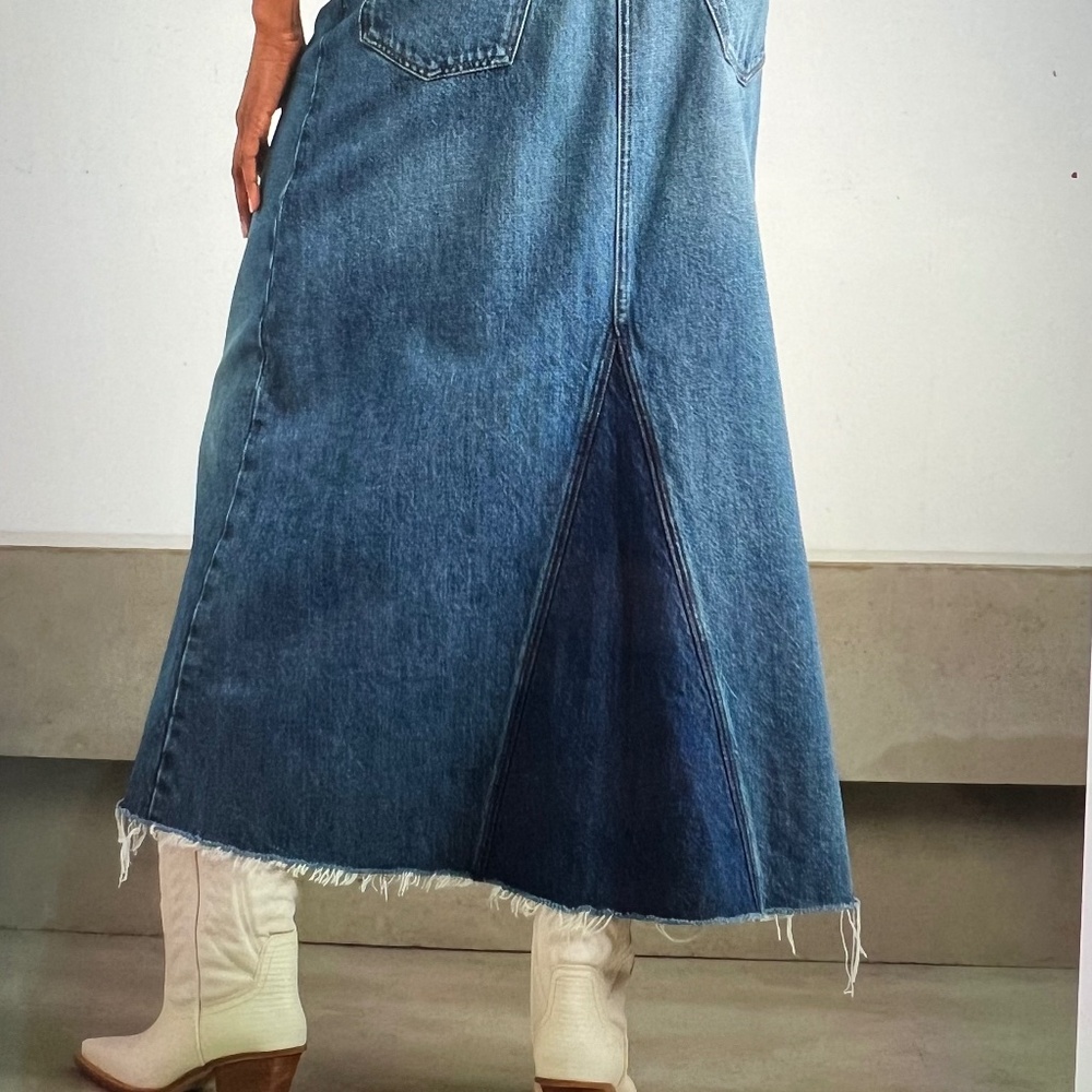 Frame Dorothy denim midi skirt - Picture 2 of 8